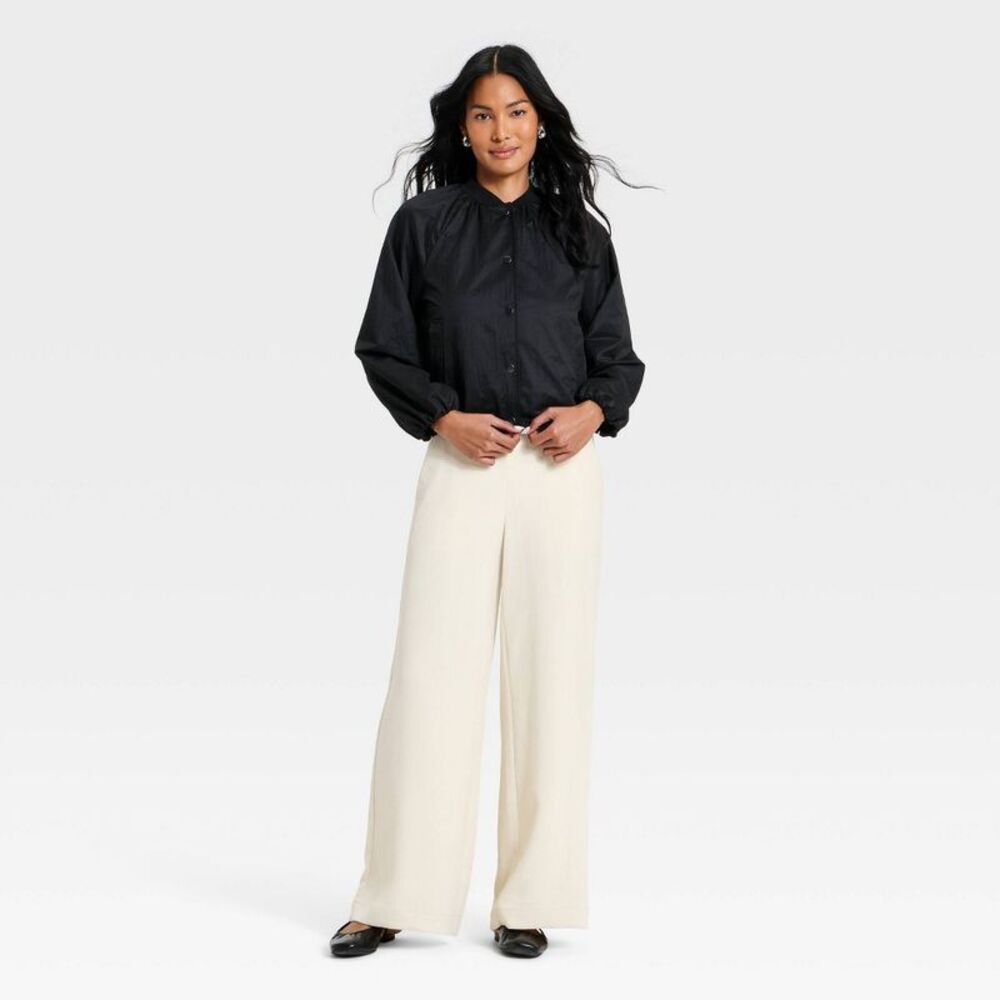 Women's Lightweight Bomber Jacket - A New Day Black S - Picture 3 of 3